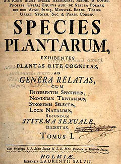 Obra "L., Sp. Pl. (1753) Species Plantarum"