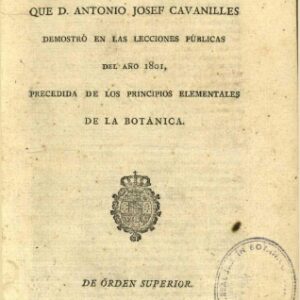 Obra "Cav., Descr. Pl. (1802-1803) Descripción de las plantas"