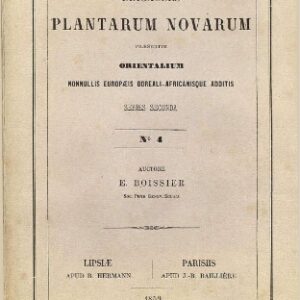 Obra "Boiss., Diagn. Pl. Orient.  (1843-1859) Diagnoses Plantarum Orientalium novarum"