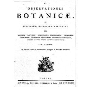 Obra  "Gouan, Ill. Observ. Bot. (1773) Illustrationes et observationes botanicae"