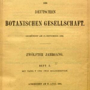Publicación "Ber. Deutsch. Bot. Ges. (1883-1987) Berichte der Deutschen Botanischen Gesellschaft"