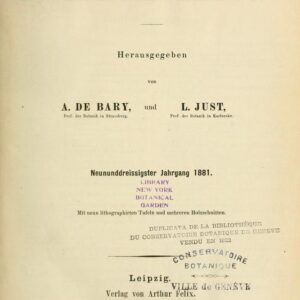 Publicación "Bot. Zeitung (Berlin) (1843-1892) Botanische Zeitung"