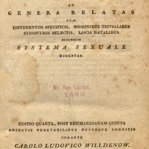Obra "Willd., Sp. Pl. (1797-1830) Caroli a Linné Species Plantarum"