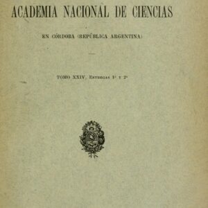 Publicación "Bol. Acad. Nac. Ci. (1874-) Boletín de la Academia Nacional de Ciencias de Córdoba de Argentina"