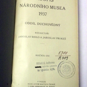 Publicación "Čas. Nár. Mus. Odd. Přir. (1923-) Časopis Národního Musea. Oddíl Přírodovědný"