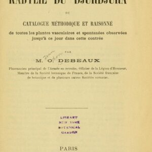 Obra "Debeaux, Fl. Kabylie (1894) Flore de la Kabylie"