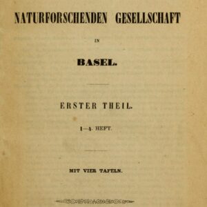 Publicación "Verh. Naturf. Ges. Basel (1854-) Verhandlungen der Naturforschenden Gesellschaft in Basel"