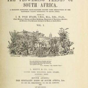 Publicación "Fl. Pl. South Africa (1921-1944) The Flowering Plants of South Africa"