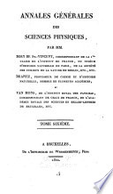 Obra "Bory, Ann. Gén. Sci. Phys. (1819-1821) Annales Générales des Sciences Physiques"