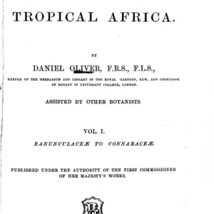 Obra "Oliv. Fl. Trop. Afr. (1868-1937) Flora of tropical Africa"